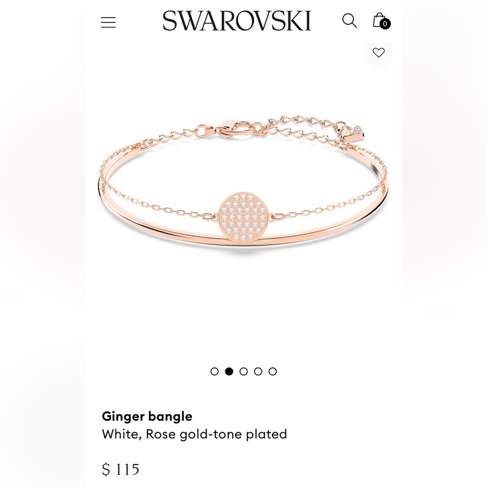 EUC Rose Gold Swarovski Ginger Bracelet